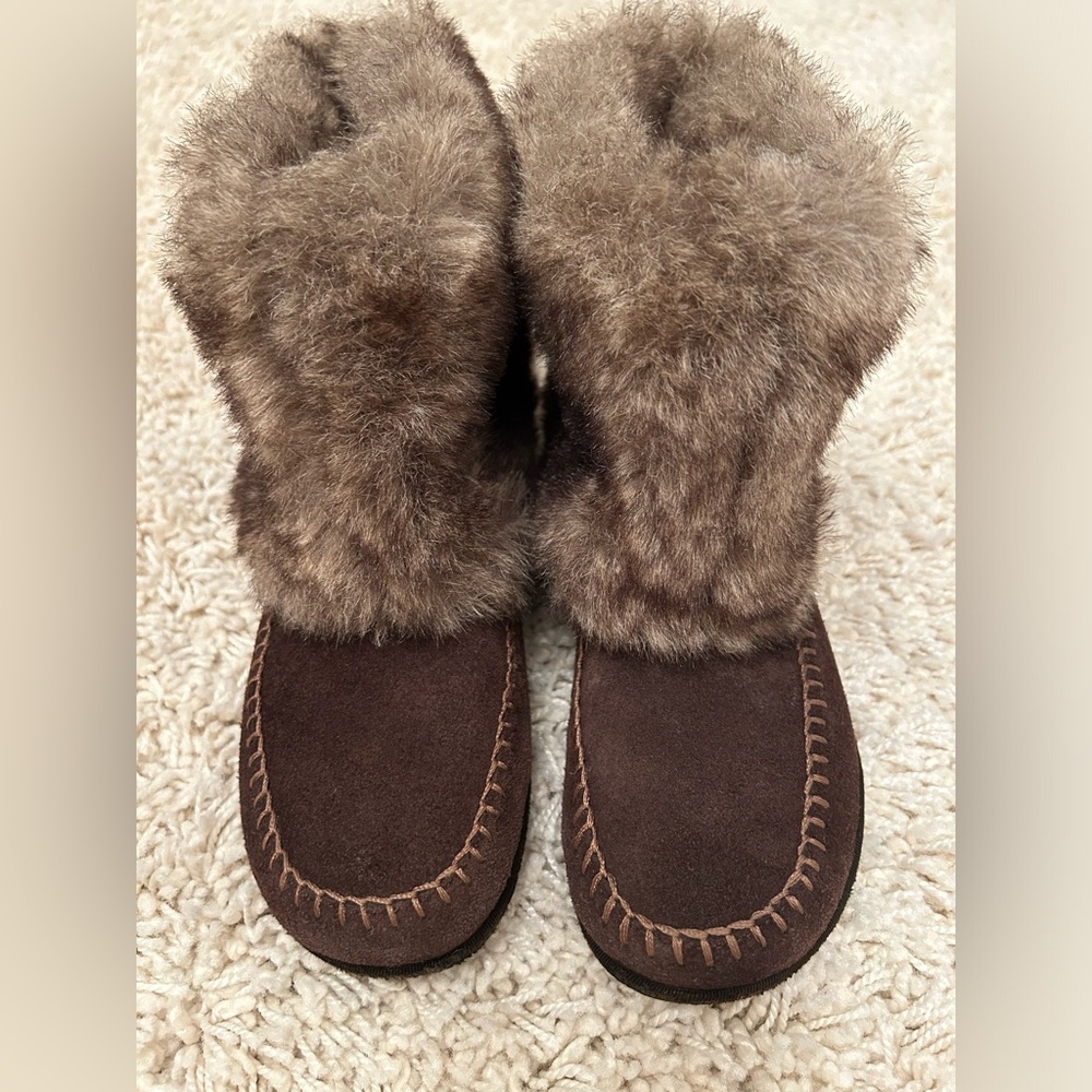 Daniel Green brown boot slippers. Women’s 7W.